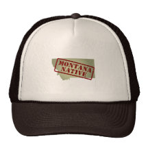 Montana Native Stamped on Map Hat
