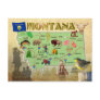 Montana State Map Post Card