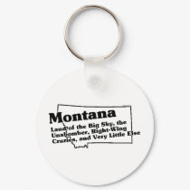 Montana State Slogan keychains