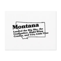 Montana State Slogan postcards