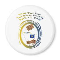 Montana Tax Day Tea Party Protest Refrigerator Magnets