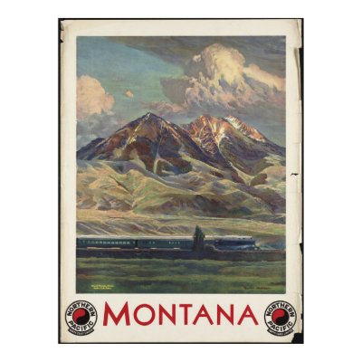 Montana Vintage Travel Poster Ad Retro Prints