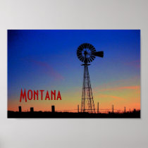 Montana Windmill Poster