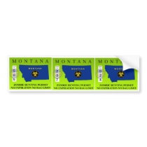 Montana Zombie Hunting Permit Bumper Stickers