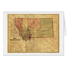 MontanaPanoramic MapMontana Greeting Cards