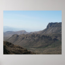 Montañas grandes de la curva poster