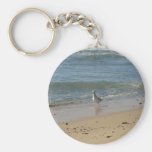 Montauk beach seagull love keychains