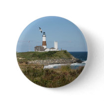 MONTAUK Lighthouse Seagull Love Button