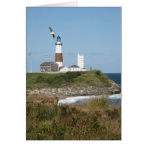 MONTAUK Lighthouse Seagull Love Greeting Card