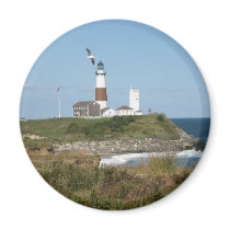 MONTAUK Lighthouse Seagull Love Refrigerator Magnet