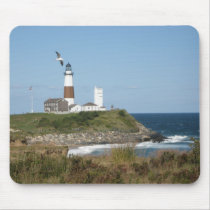 MONTAUK Lighthouse Seagull Love Mouse Pad