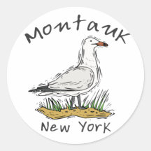 Montauk, NY Round Stickers