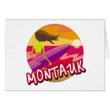 Montauk Surfer Female Cards