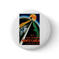 Monte Carlo Auto Rally ~ Vintage Automobile Ad Buttons
