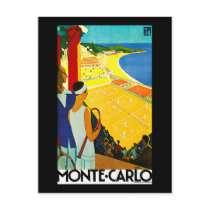 Monte Carlo Vintage Travel Poster