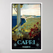 Montecatini Tuscany Italy Vintage Travel Print