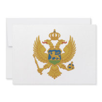 Montenegro Coat of Arms Custom Invitations