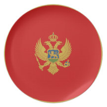 Montenegro Fisheye Flag Plate