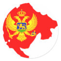Montenegro flag map stickers by FlagStore Montenegro flag map stickers
