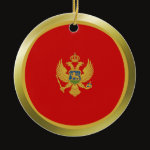 Montenegro Fisheye Flag Ornament