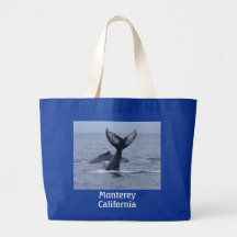 Monterey California Humpback Tail Tote Bag