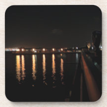 Monterey Docks At Night Beverage Coasters