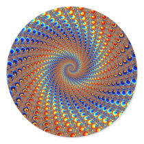 Monterey Fractal Art Round Sticker