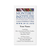 Monterey Institute of International Studies Card business cards