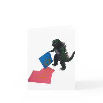 Montessaurus & Sand Paper Letters Note Card by thehms Montessaurus & Sand Paper Letters Note Card
