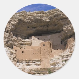 Montezuma's Castle National Monument Round Stickers