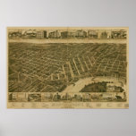 Montgomery Alabama 1887 Panoramic Map Poster