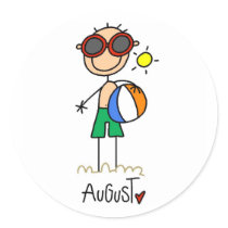 Month of August Stickers