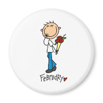 Month of February magnets