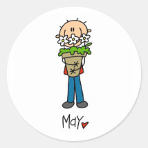 Month of May Round Sticker