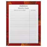 Monthly Goal Page Letterhead Design