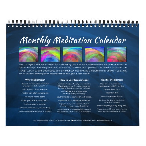 Monthly Meditation Wall Calendar Zazzle