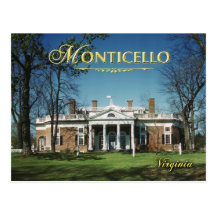Monticello, Jefferson's Home, Virginia Postcards