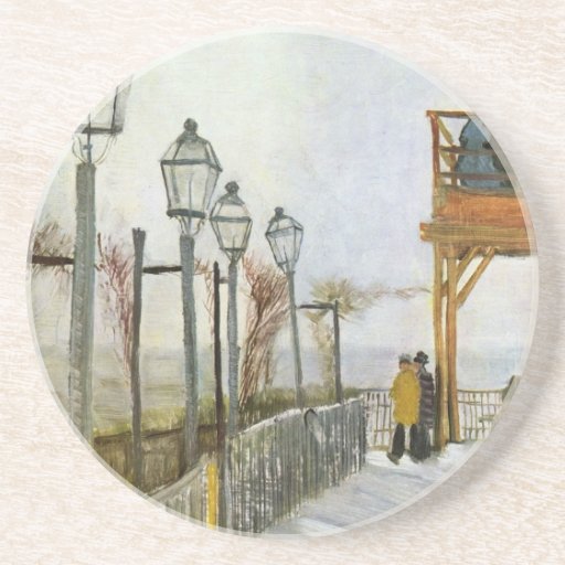Montmartre in the upper Mill by Vincent van Gogh Drink Coaster