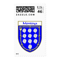 Montoya Coat of Arms/Family Crest postage by NameGame Montoya Coat of Arms/Family Crest postage