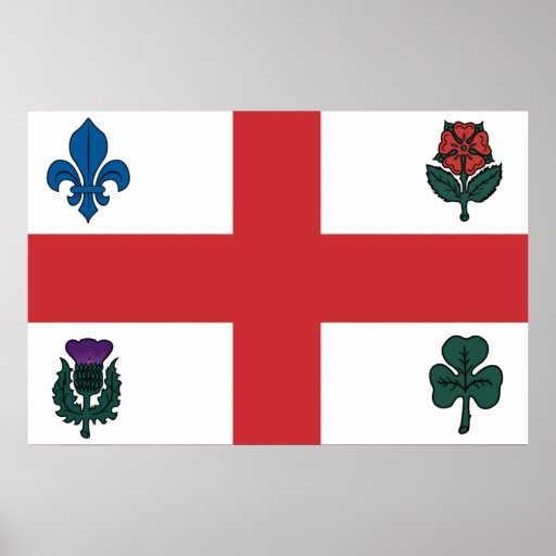 Montreal flag print Zazzle