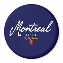 Montreal Script Refrigerator Magnet