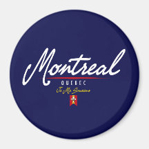 Montreal Script Refrigerator Magnet