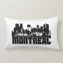 Montreal Skyline Throw Pillows