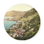 Montreux. View from Chambebaud, Geneva Lake, Switz Fridge Magnet