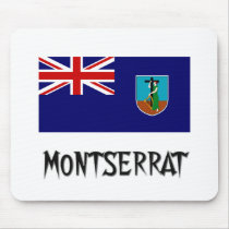 Montserrat Flag mousepads