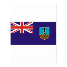 Montserrat flag post card