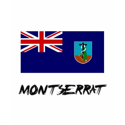 Montserrat Flag Tee Shirts by flagshirt