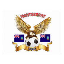 Montserrat Football Designs Postcard