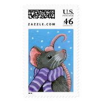 Monty Mouse Takes A WInter Stroll Postage