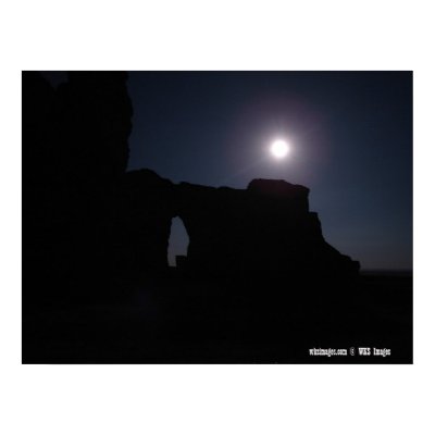 Monument Rocks By the Full Moon Light 0053 Poster by wksimages